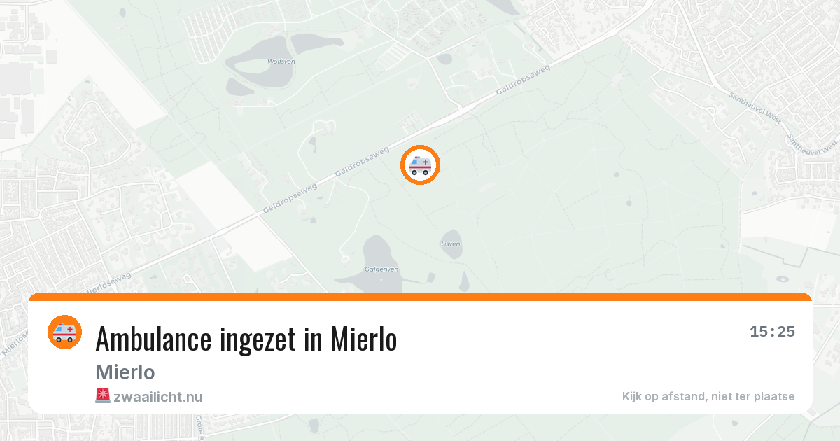 Ambulance ingezet in Mierlo — 11 jul 2026