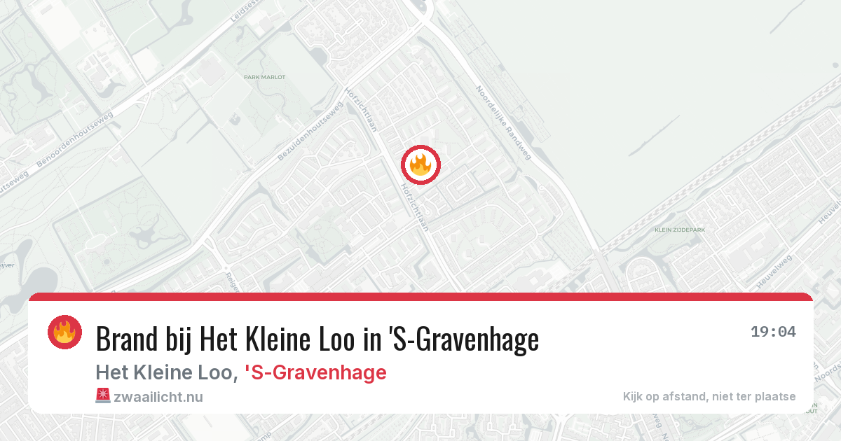 Brand bij Het Kleine Loo in 'S-Gravenhage — 25 jul 2026