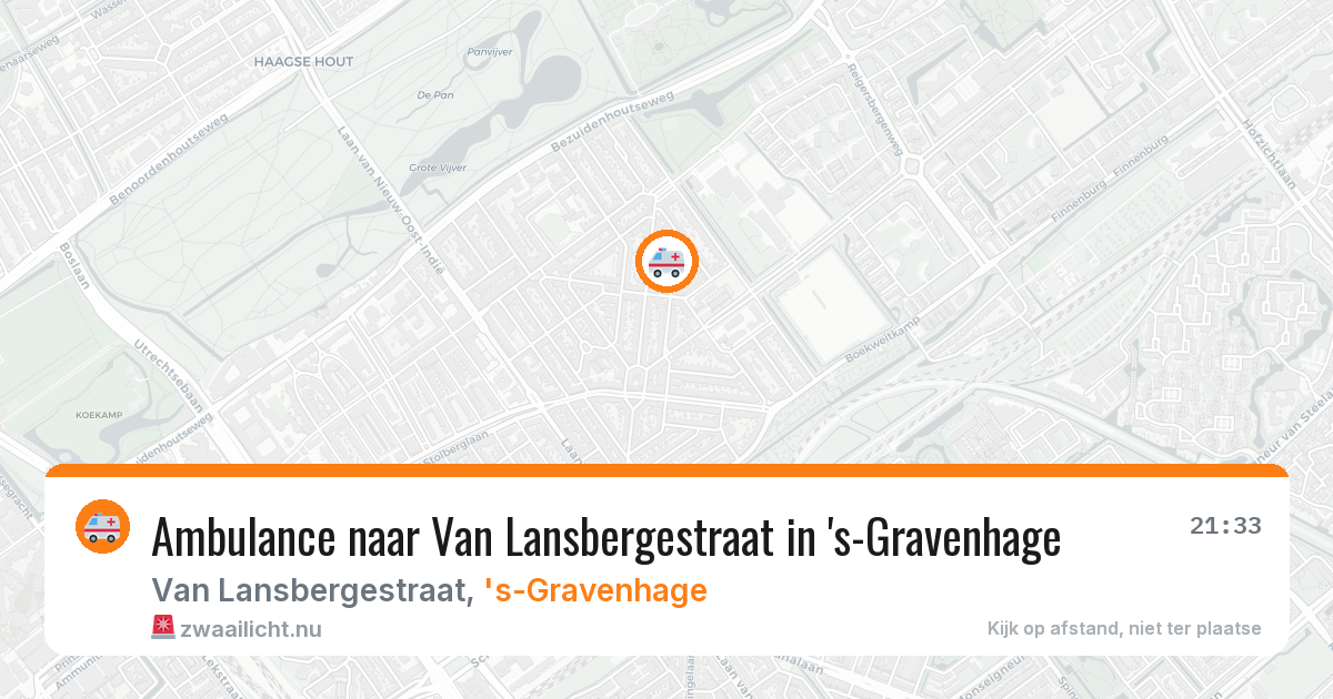 Ambulance naar Van Lansbergestraat in 's-Gravenhage — 25 jul 2026