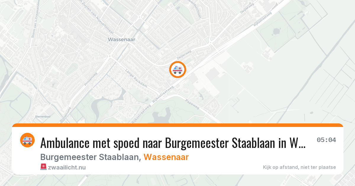 Ambulance met spoed naar Burgemeester Staablaan in Wassenaar — 15 jul 2026