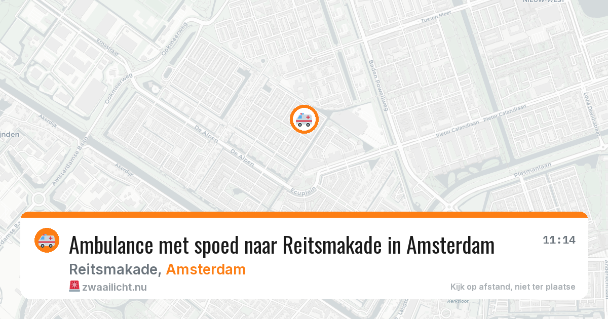 Ambulance met spoed naar Reitsmakade in Amsterdam — 19 mei 2026
