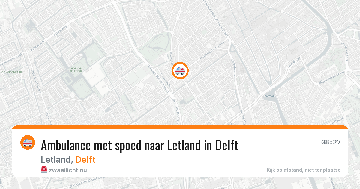 Ambulance met spoed naar Letland in Delft — 25 jul 2026