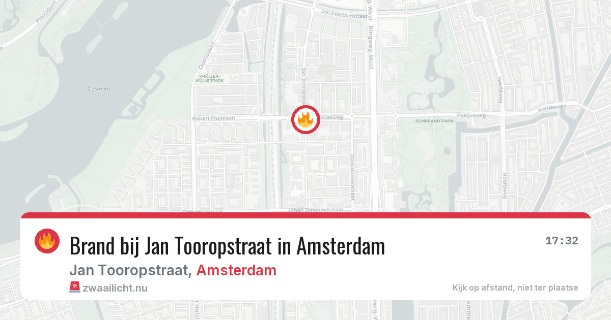Brand bij Jan Tooropstraat in Amsterdam — 8 mei 2026