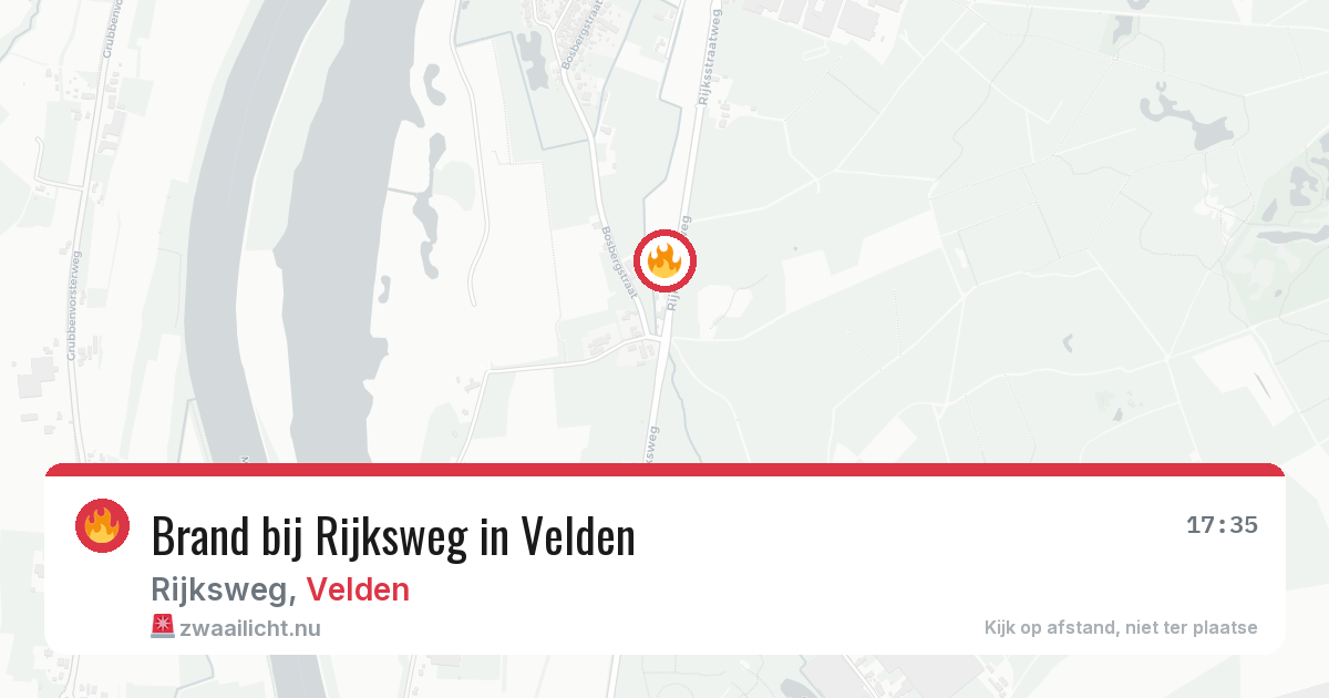 Brand bij Rijksweg in Velden — 22 apr 2026