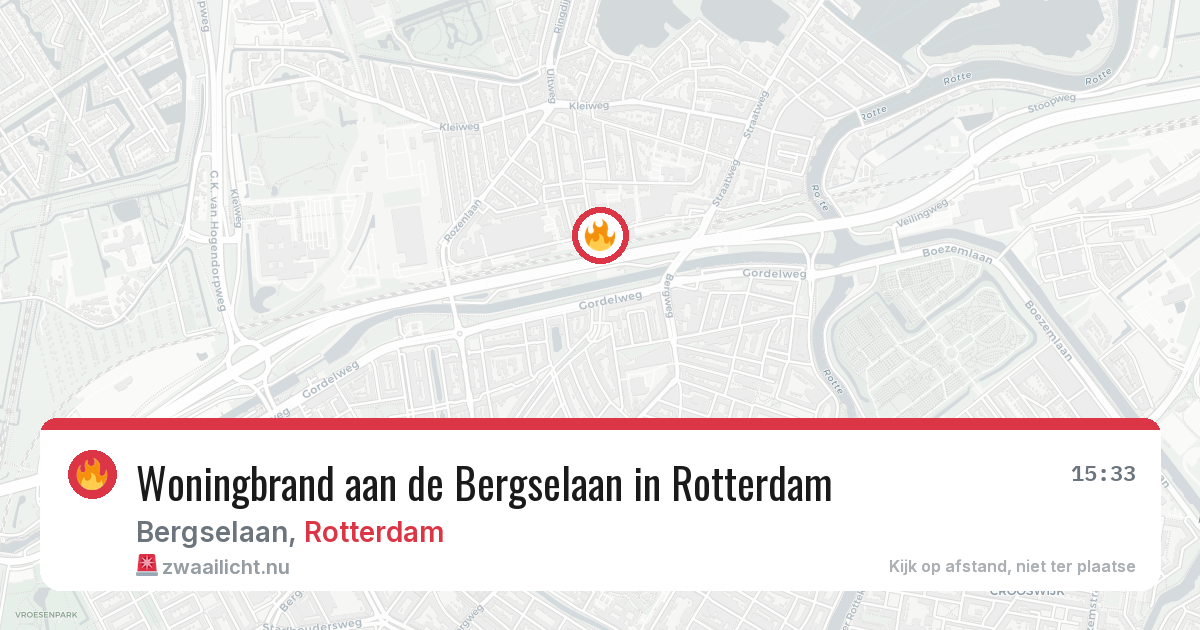 Woningbrand aan de Bergselaan in Rotterdam — 12 jul 2026