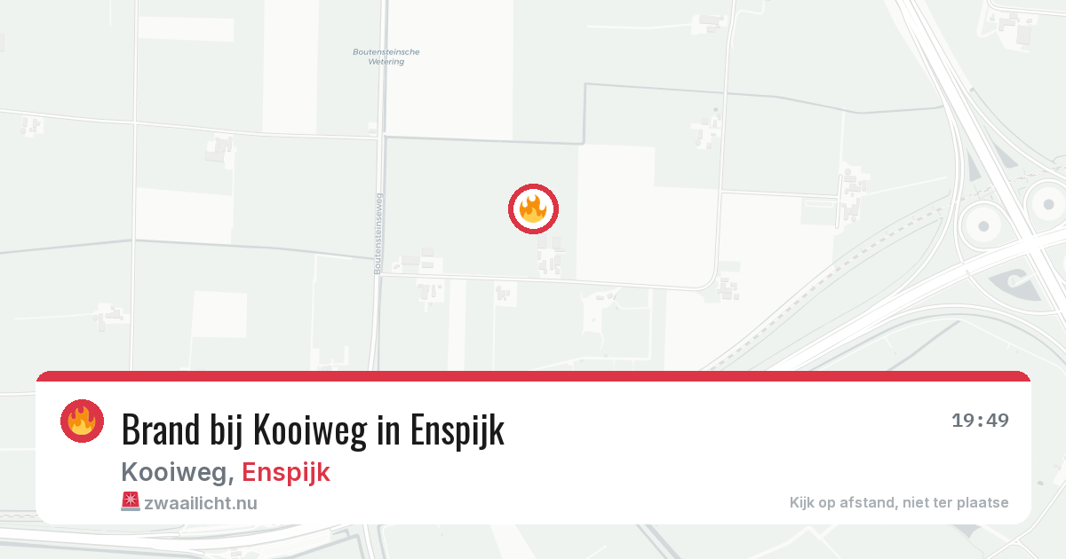 Brand bij Kooiweg in Enspijk — 21 jul 2026