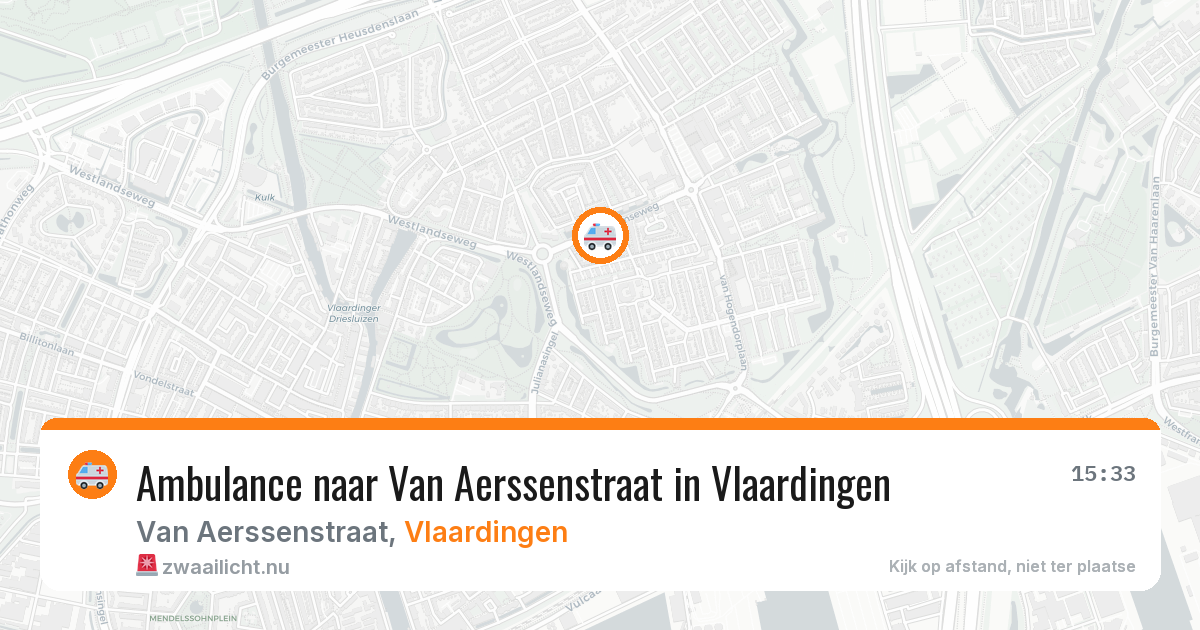 Ambulance naar Van Aerssenstraat in Vlaardingen — 2 jun 2026
