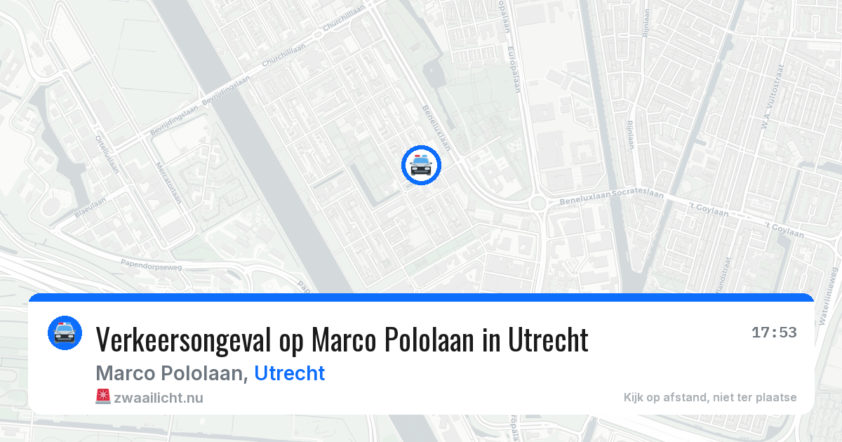 Verkeersongeval op Marco Pololaan in Utrecht — 6 apr 2026