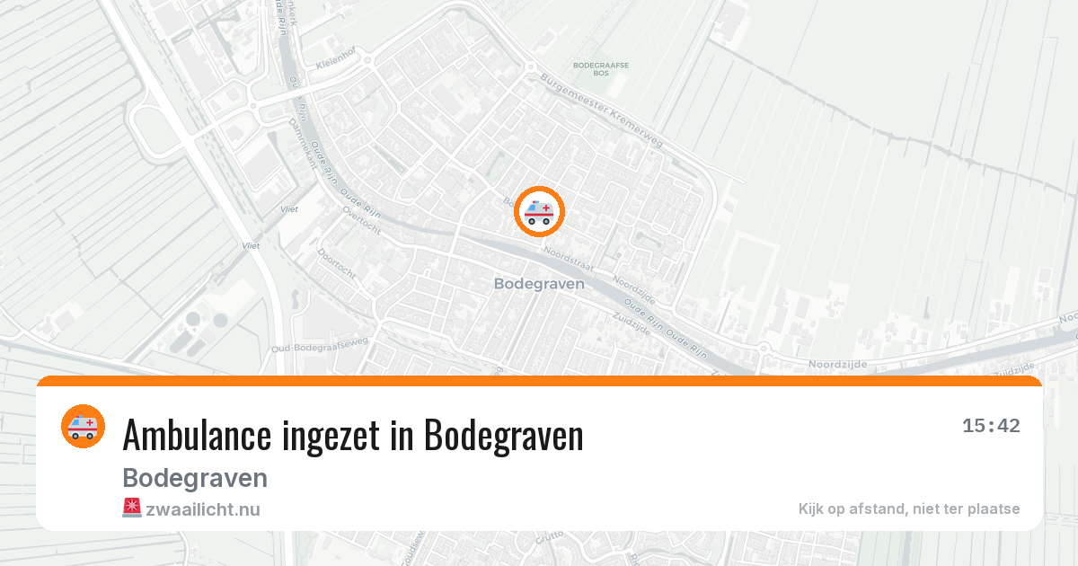 Ambulance ingezet in Bodegraven — 13 mei 2026