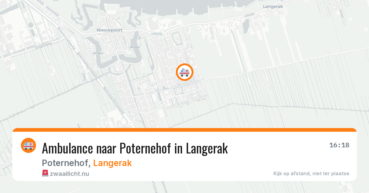 Ambulance naar Poternehof in Langerak — 26 mei 2026