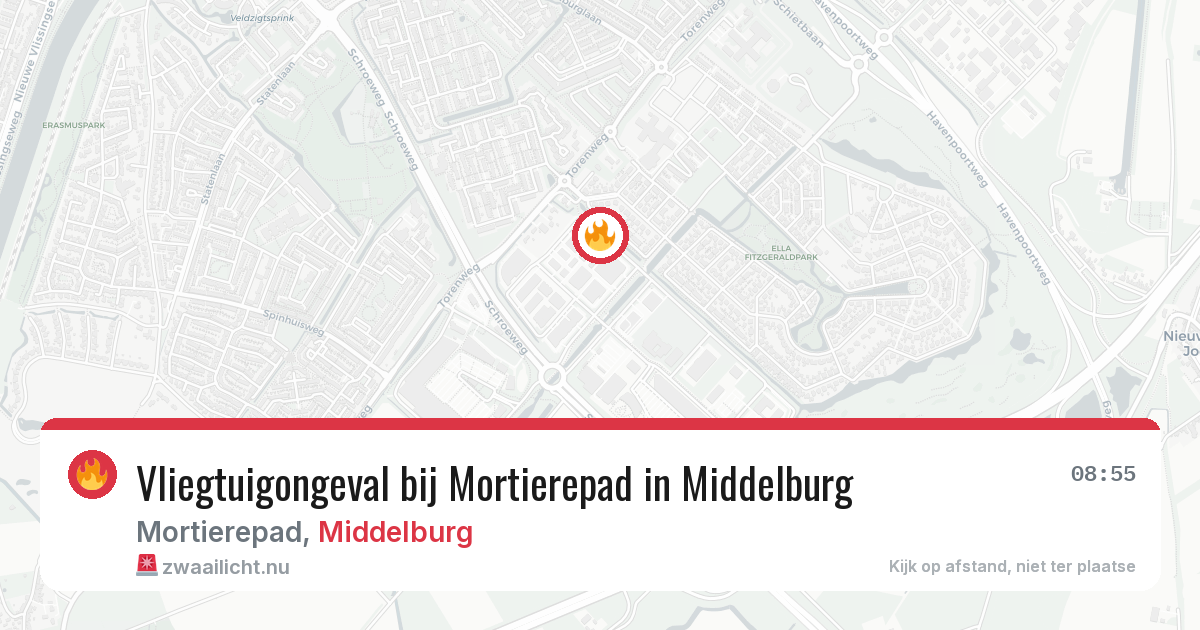Vliegtuigongeval bij Mortierepad in Middelburg — 7 apr 2026