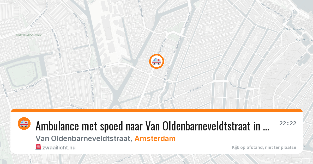 Ambulance met spoed naar Van Oldenbarneveldtstraat in Amsterdam — 11 jul 2026