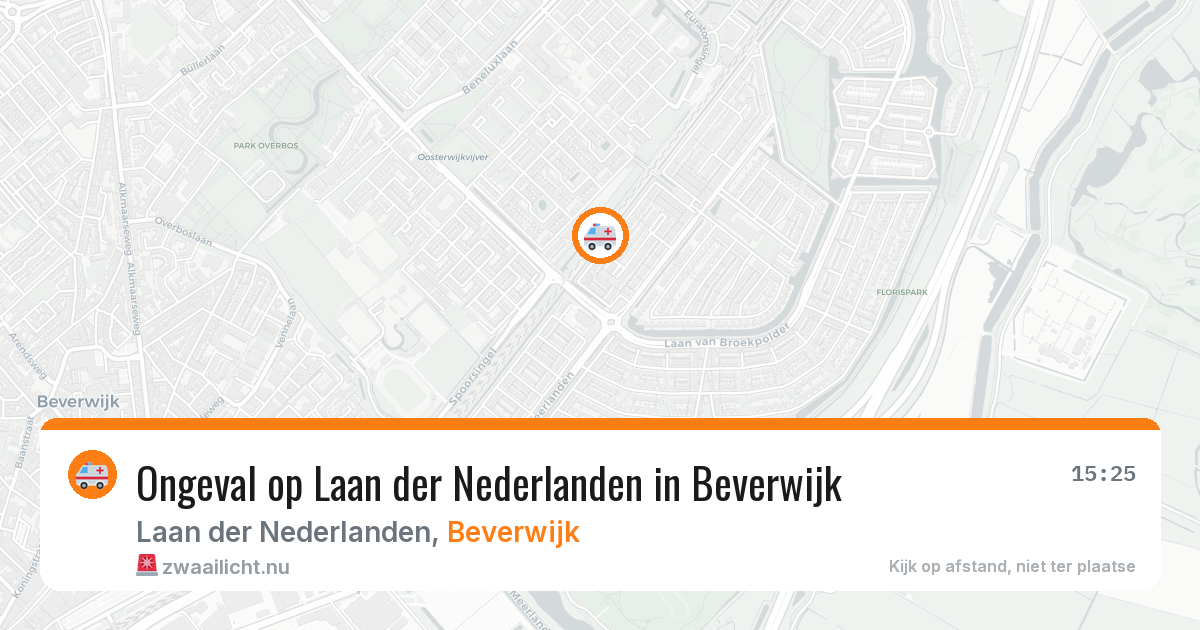 Ongeval op Laan der Nederlanden in Beverwijk — 14 jul 2026