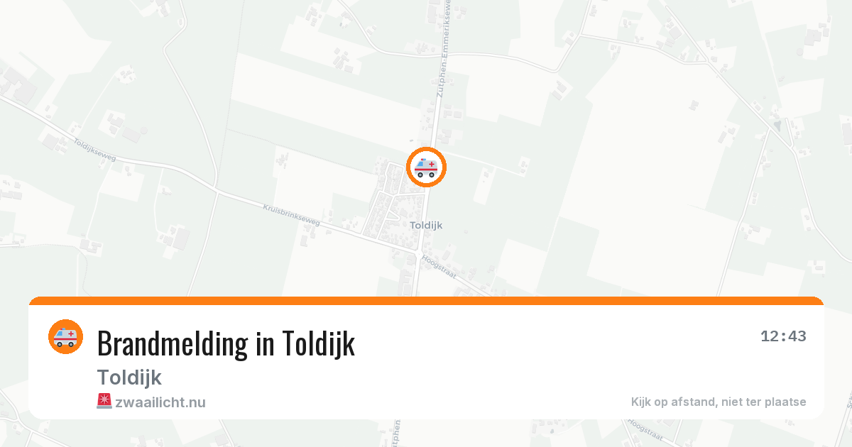 Brandmelding in Toldijk — 15 mei 2026