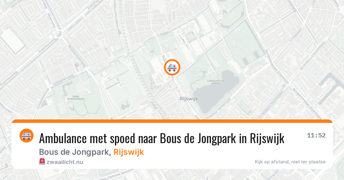 Ambulance met spoed naar Bous de Jongpark in Rijswijk — 14 feb 2026