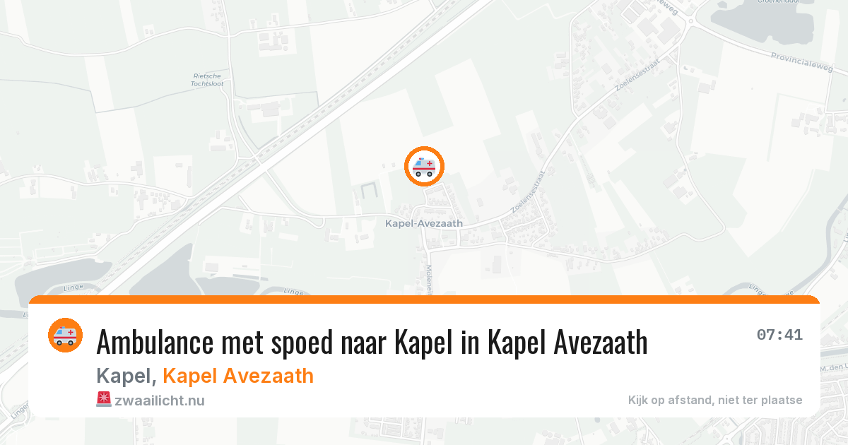 Ambulance met spoed naar Kapel in Kapel Avezaath — 8 jul 2026