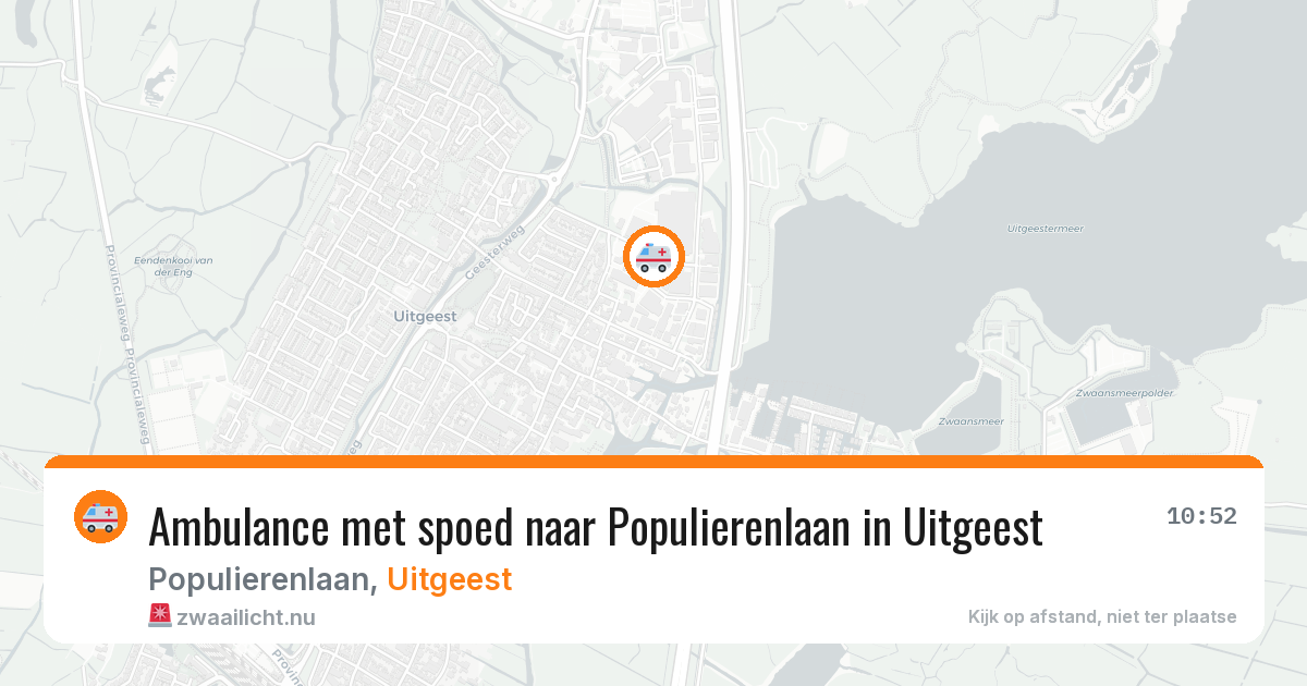 Ambulance met spoed naar Populierenlaan in Uitgeest — 18 mrt 2026