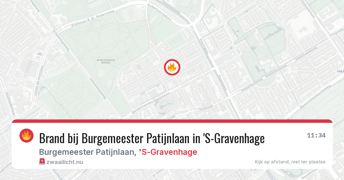 Brand bij Burgemeester Patijnlaan in 'S-Gravenhage — 25 jul 2026
