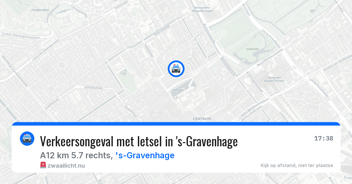 Verkeersongeval met letsel in 's-Gravenhage — 24 jul 2026