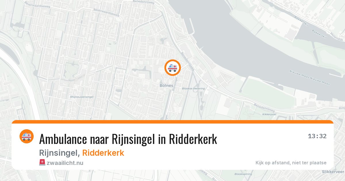 Ambulance naar Rijnsingel in Ridderkerk — 26 mrt 2026