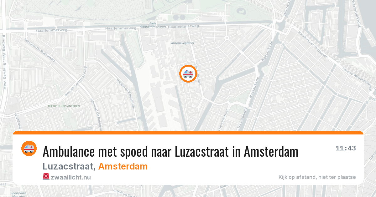 Ambulance met spoed naar Luzacstraat in Amsterdam — 10 mrt 2026