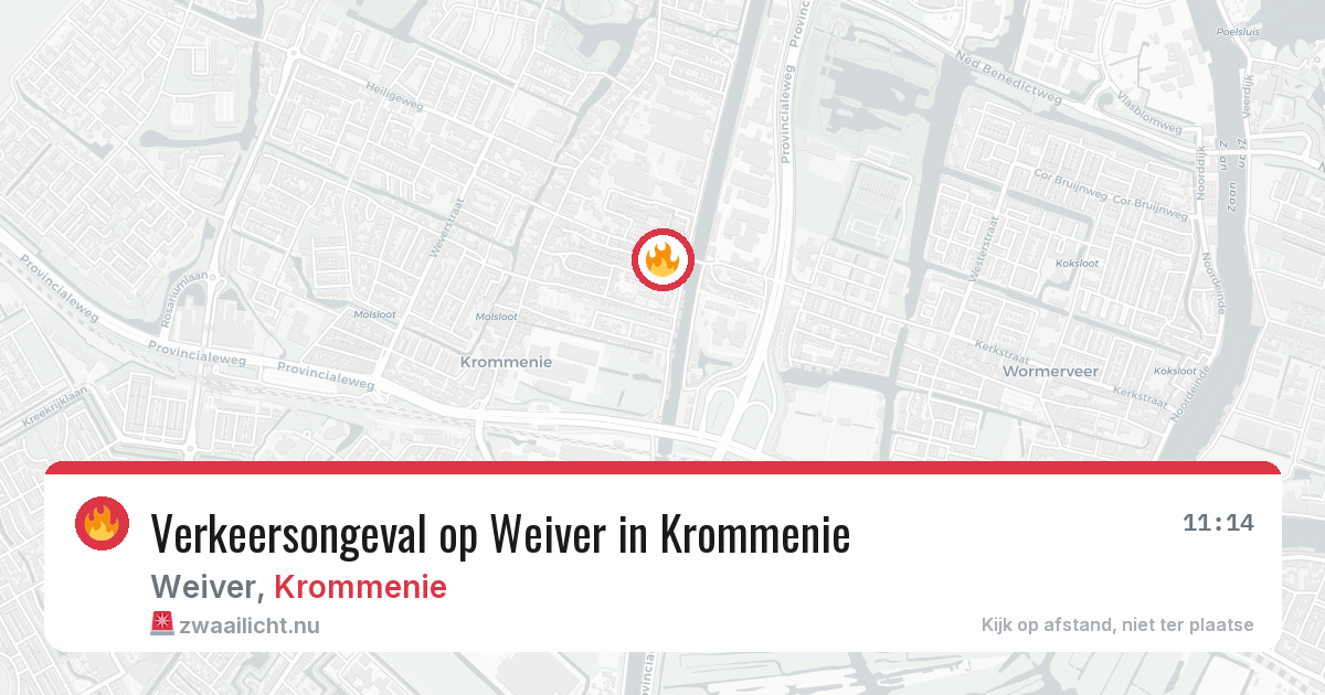 Verkeersongeval op Weiver in Krommenie — 28 mei 2026