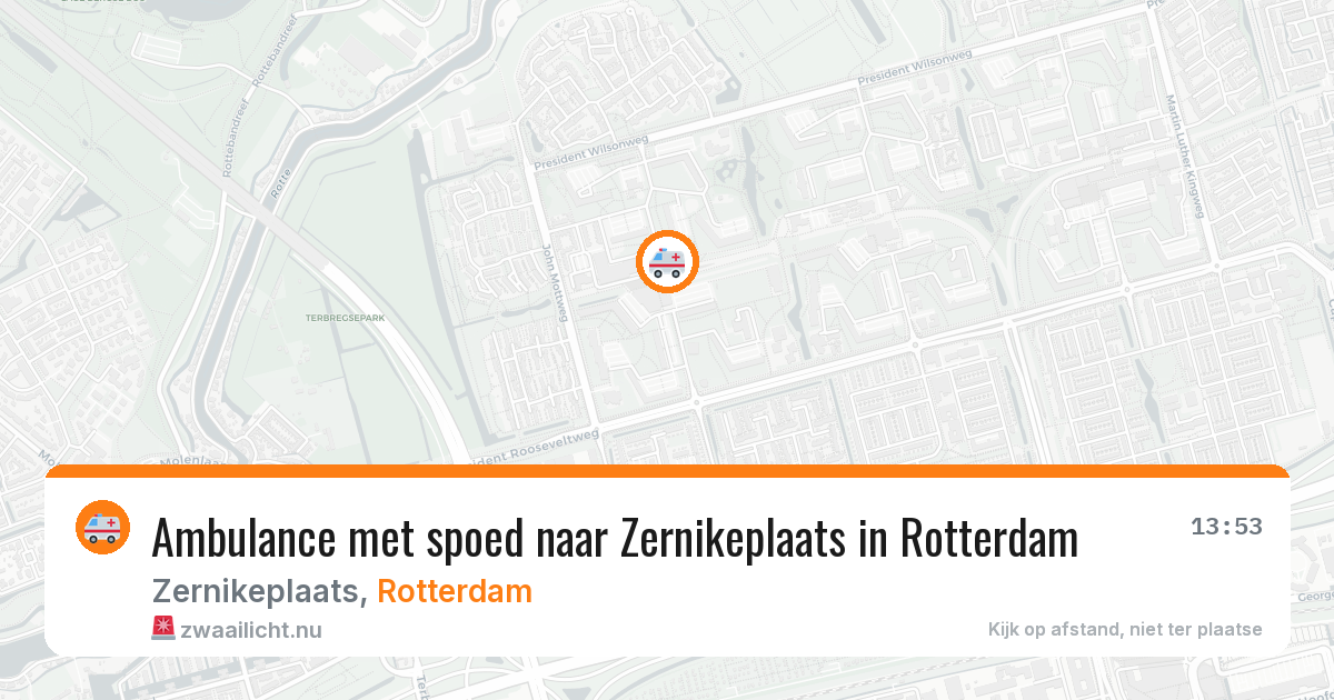 Ambulance met spoed naar Zernikeplaats in Rotterdam — 18 mrt 2026