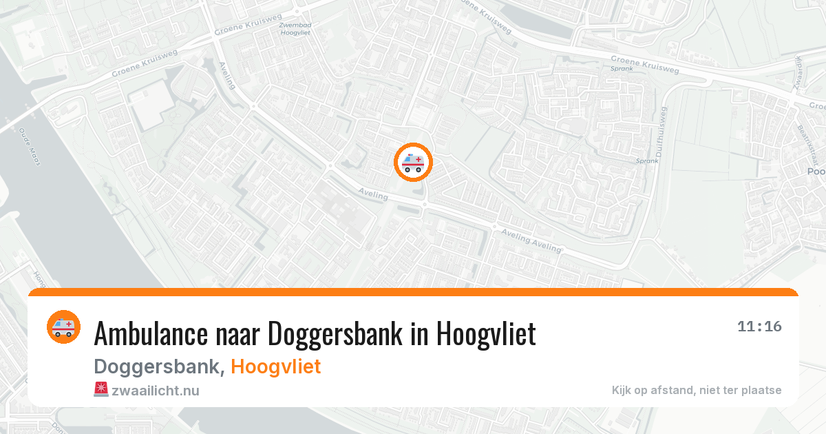 Ambulance naar Doggersbank in Hoogvliet — 17 jul 2026