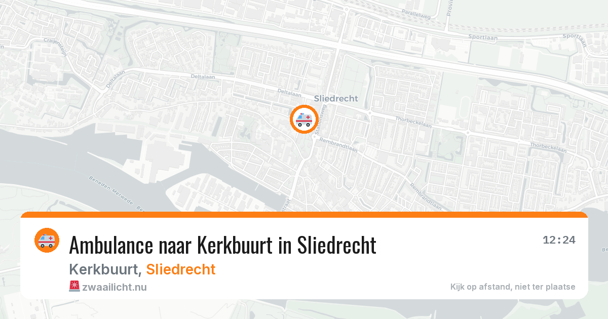 Ambulance naar Kerkbuurt in Sliedrecht — 16 mrt 2026