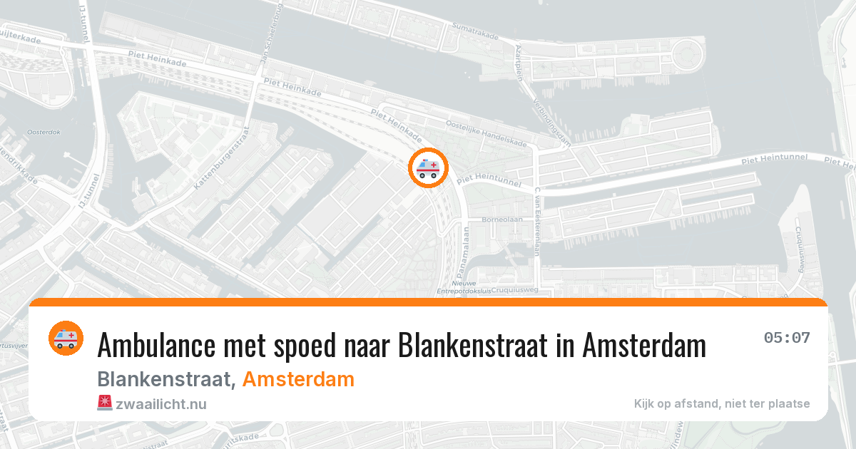 Ambulance met spoed naar Blankenstraat in Amsterdam — 23 mei 2026