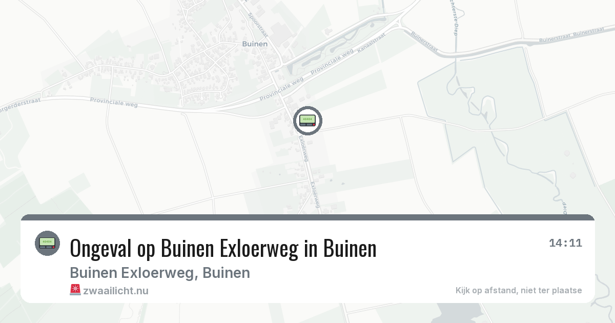 Ongeval op Buinen Exloerweg in Buinen — 10 mrt 2026