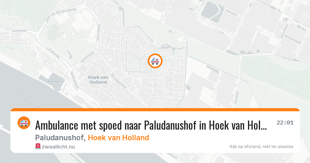 Ambulance met spoed naar Paludanushof in Hoek van Holland — 21 apr 2026