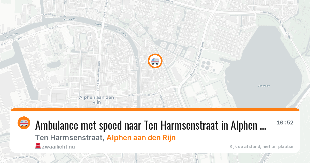 Ambulance met spoed naar Ten Harmsenstraat in Alphen aan den Rijn — 12 jul 2026