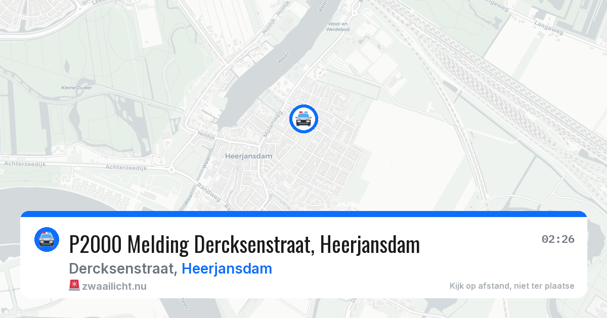 P2000 Melding Dercksenstraat, Heerjansdam — 30 mrt 2026