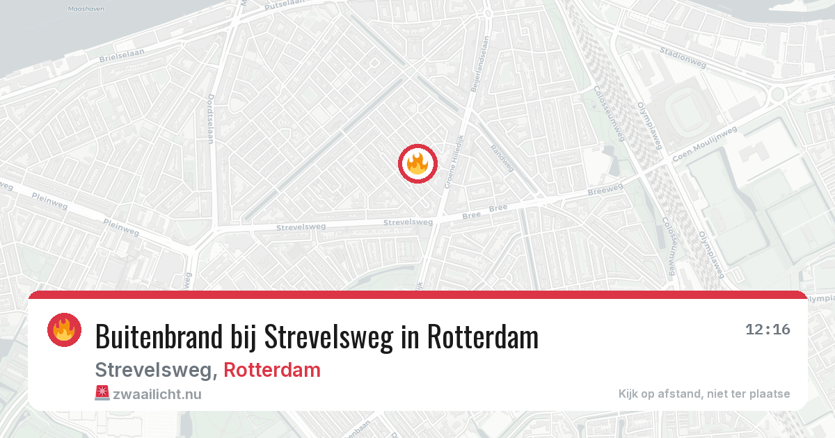 Buitenbrand bij Strevelsweg in Rotterdam — 31 mei 2026