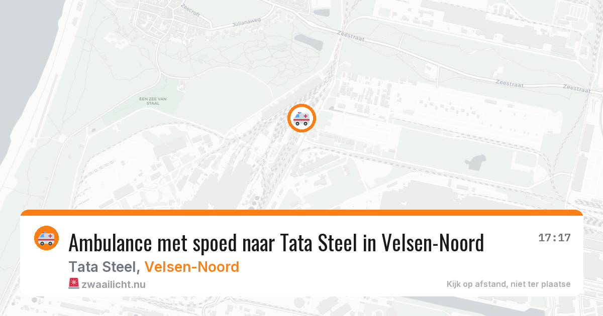 Ambulance met spoed naar Tata Steel in Velsen-Noord — 15 mei 2026