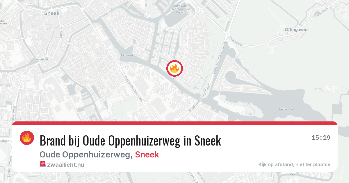 Brand bij Oude Oppenhuizerweg in Sneek — 19 mei 2026