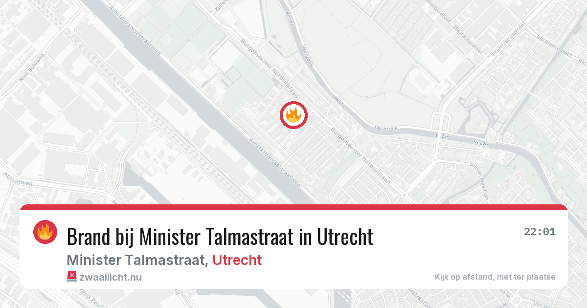 Brand bij Minister Talmastraat in Utrecht — 23 mrt 2026