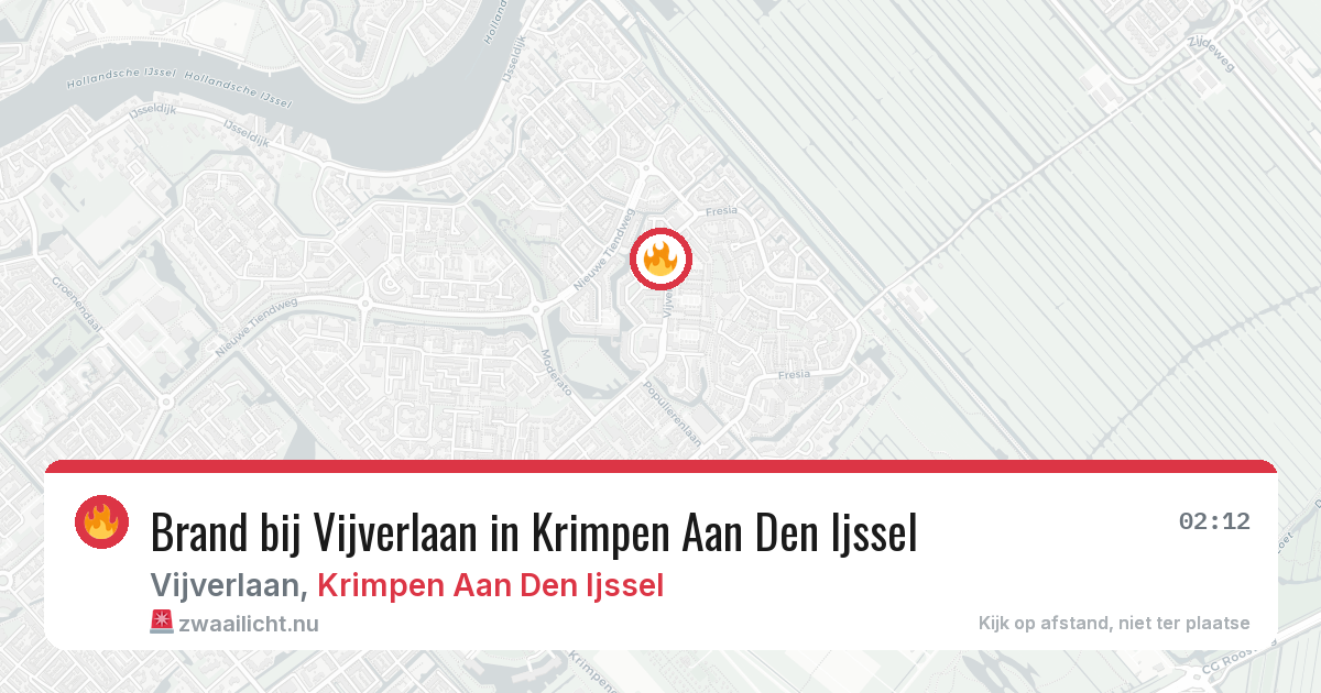 Brand bij Vijverlaan in Krimpen Aan Den Ijssel — 14 mei 2026