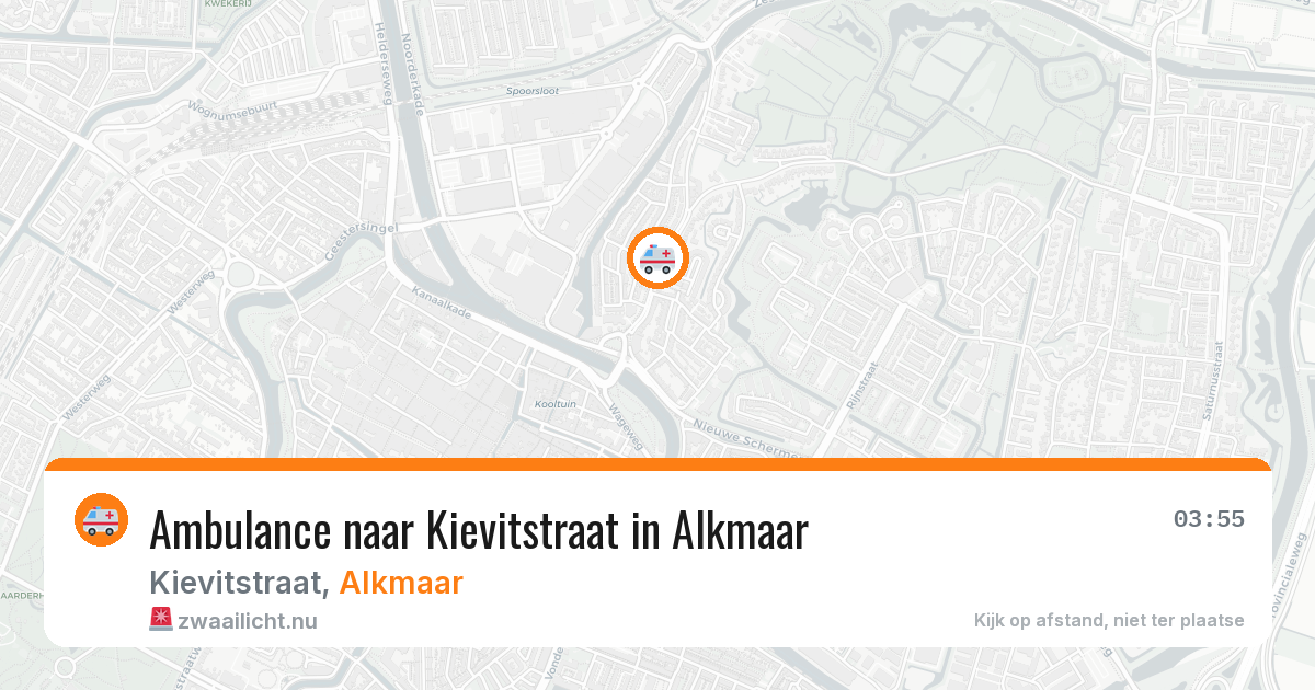 Ambulance naar Kievitstraat in Alkmaar — 22 jul 2026