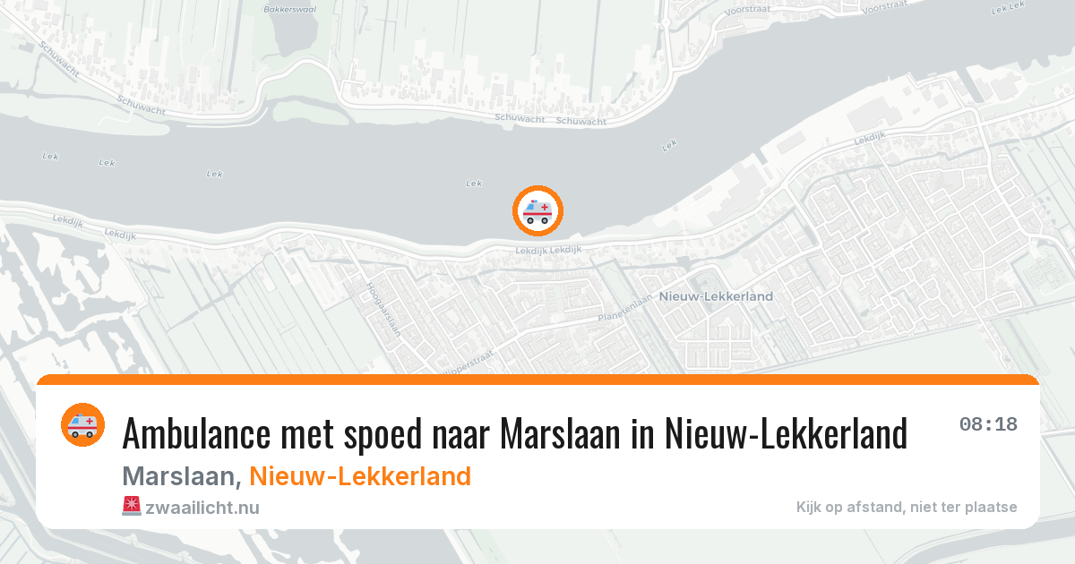 Ambulance met spoed naar Marslaan in Nieuw-Lekkerland — 21 jan 2026