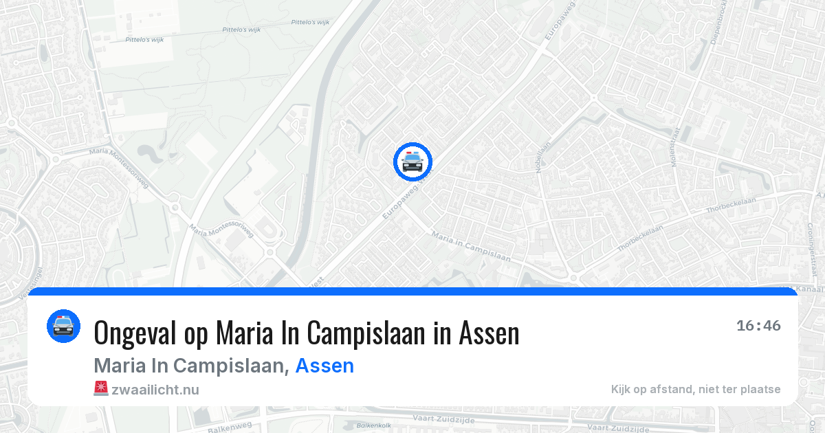 Ongeval op Maria In Campislaan in Assen — 11 mrt 2026