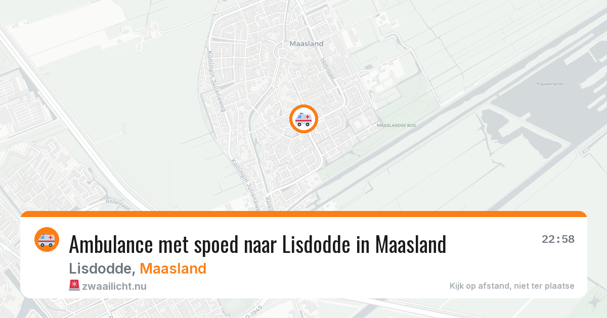 Ambulance met spoed naar Lisdodde in Maasland — 25 mrt 2026