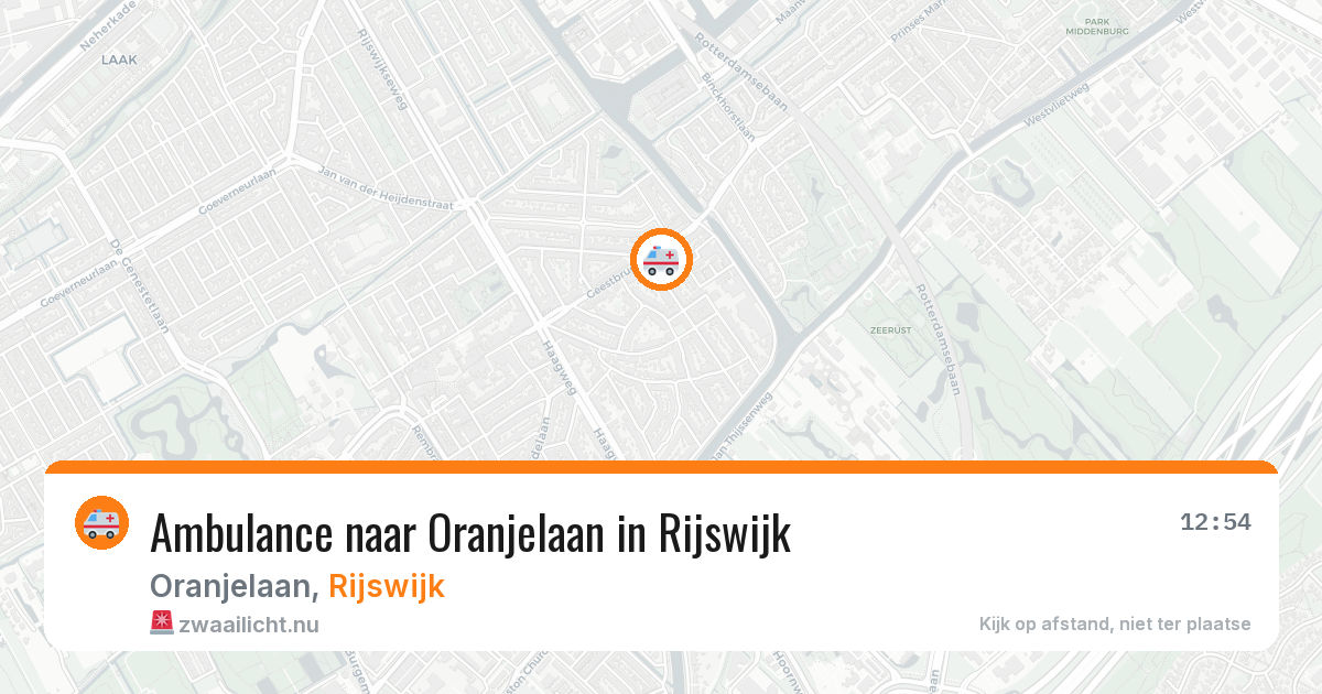 Ambulance naar Oranjelaan in Rijswijk — 19 jul 2026