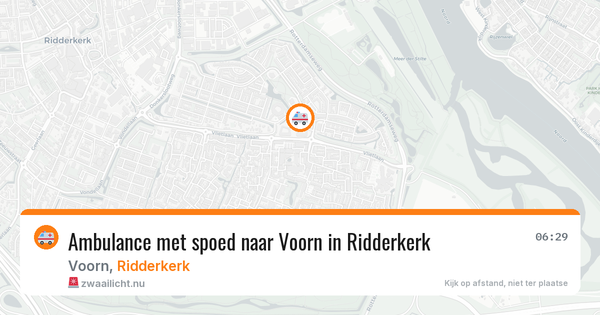 Ambulance met spoed naar Voorn in Ridderkerk — 1 jun 2026