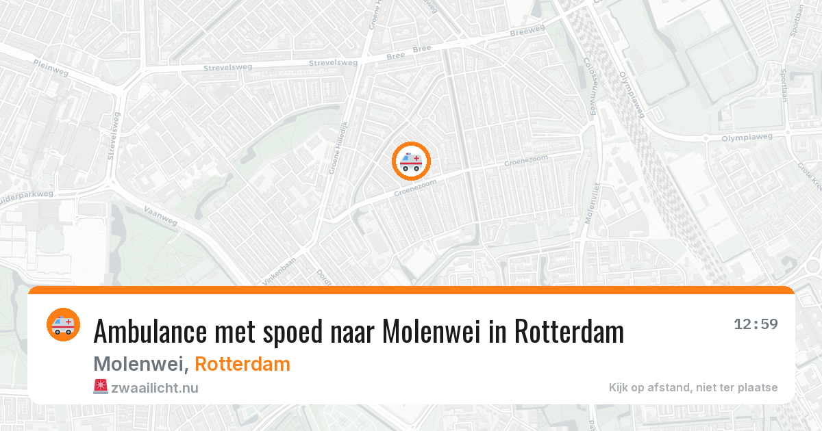 Ambulance met spoed naar Molenwei in Rotterdam — 30 mrt 2026