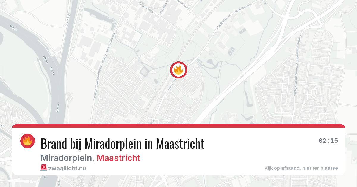 Brand bij Miradorplein in Maastricht — 4 jun 2026