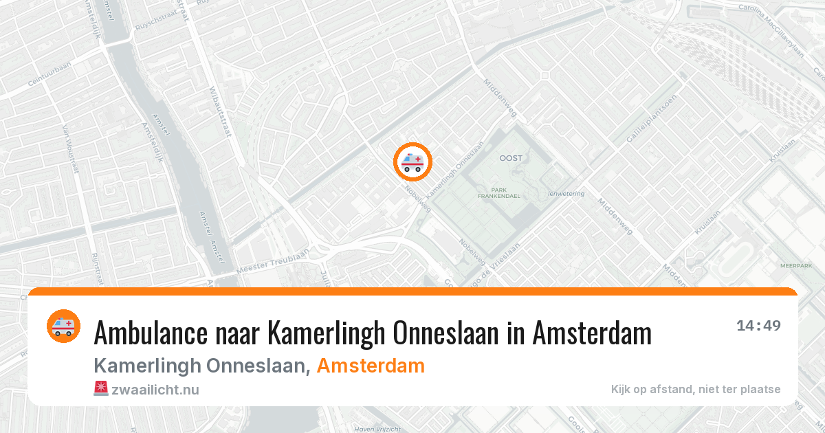 Ambulance naar Kamerlingh Onneslaan in Amsterdam — 25 apr 2026