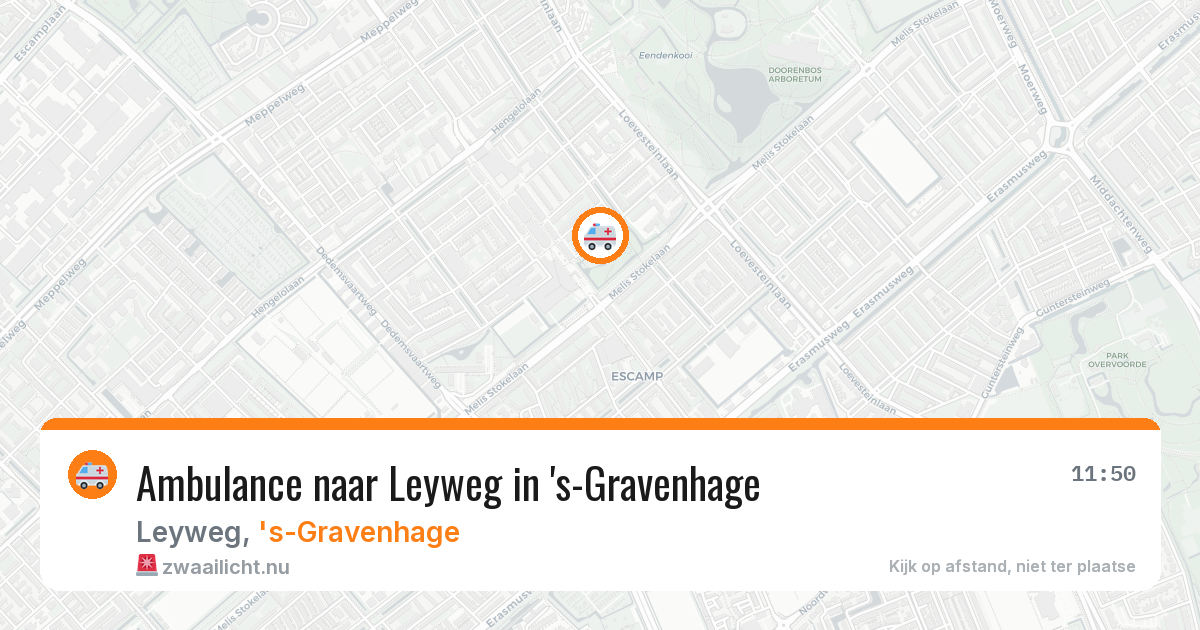 Ambulance naar Leyweg in 's-Gravenhage — 27 mrt 2026