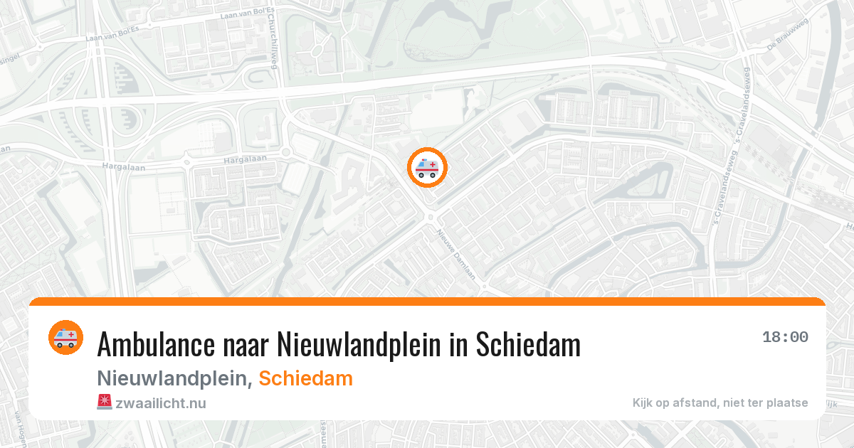 Ambulance naar Nieuwlandplein in Schiedam — 17 jul 2026